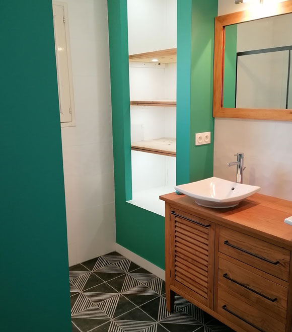 salle de bain après